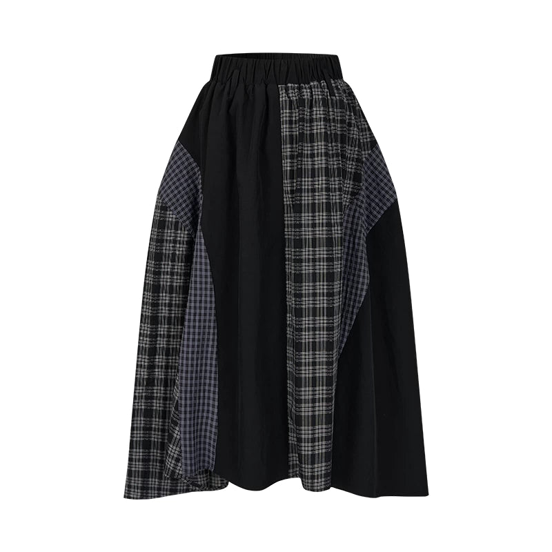 AnnoMundi_Plaid_Patchwork_Asymmetrical_Maxi_Skirt_MISSTT