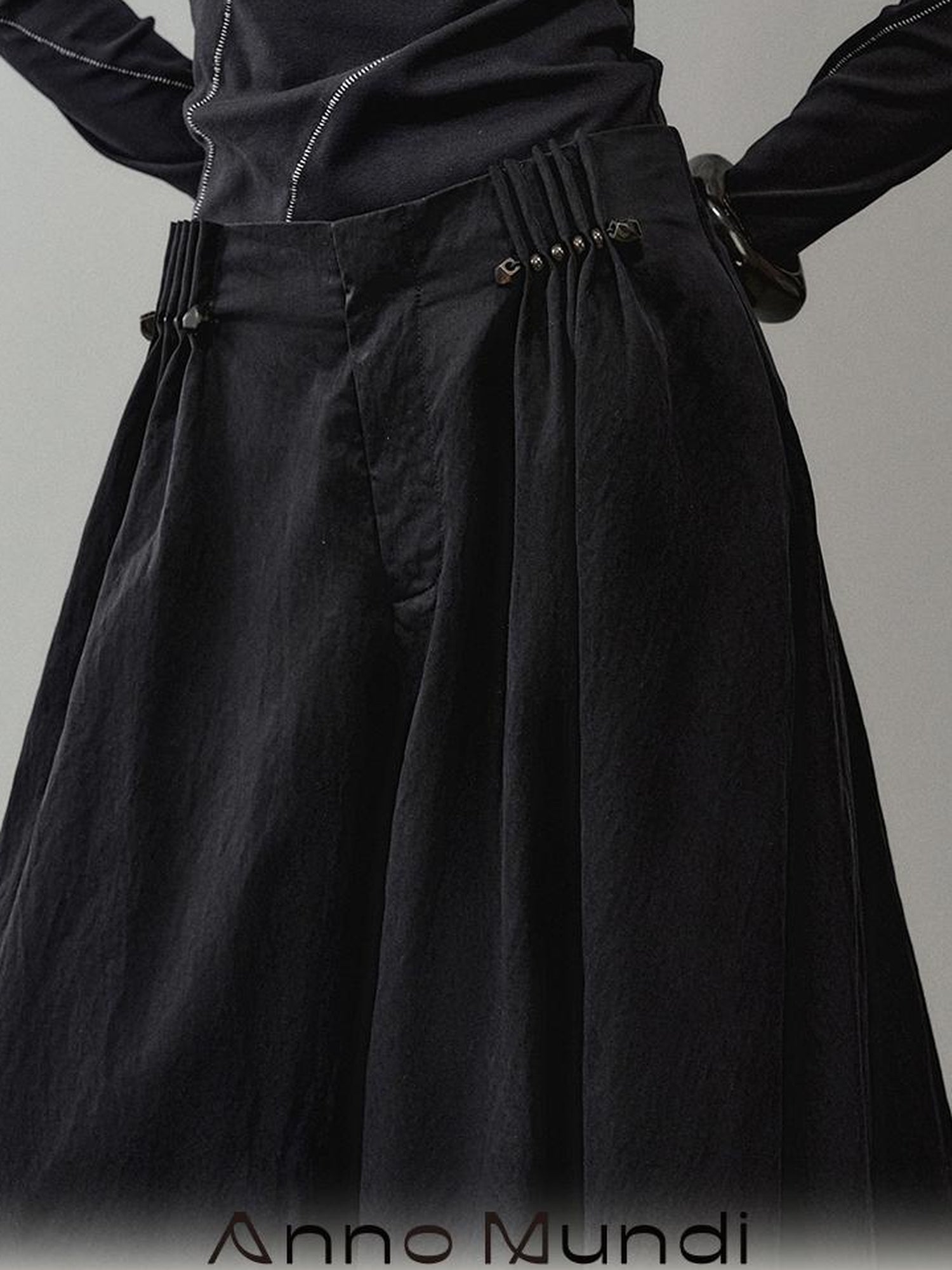 AnnoMundi Pleated Beaded A Line Skirt