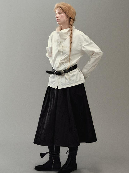 AnnoMundi Pleated Beaded A Line Skirt