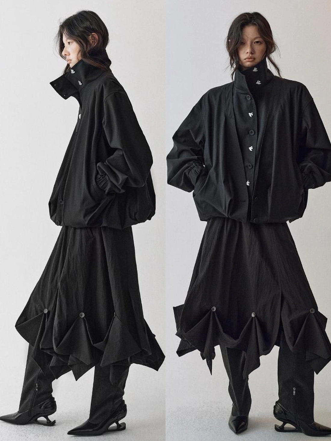 AnnoMundi Pleated Deconstructed Workwear Jacket Jacket