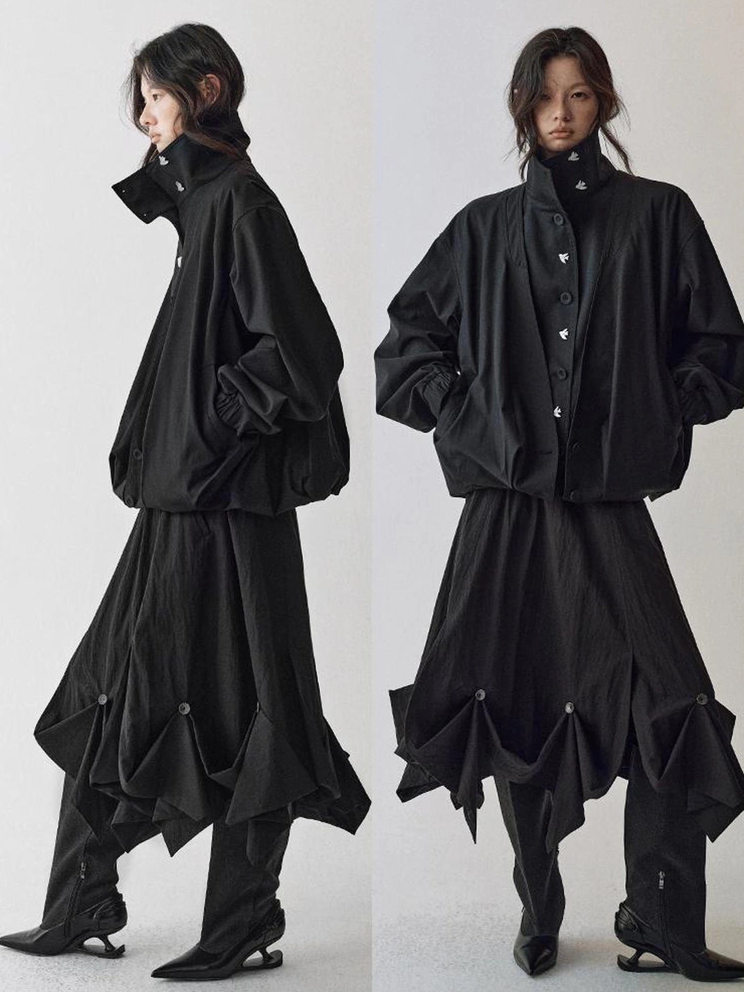 AnnoMundi Pleated Deconstructed Workwear Jacket Jacket
