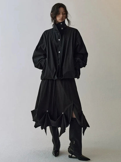 AnnoMundi Pleated Deconstructed Workwear Jacket Jacket