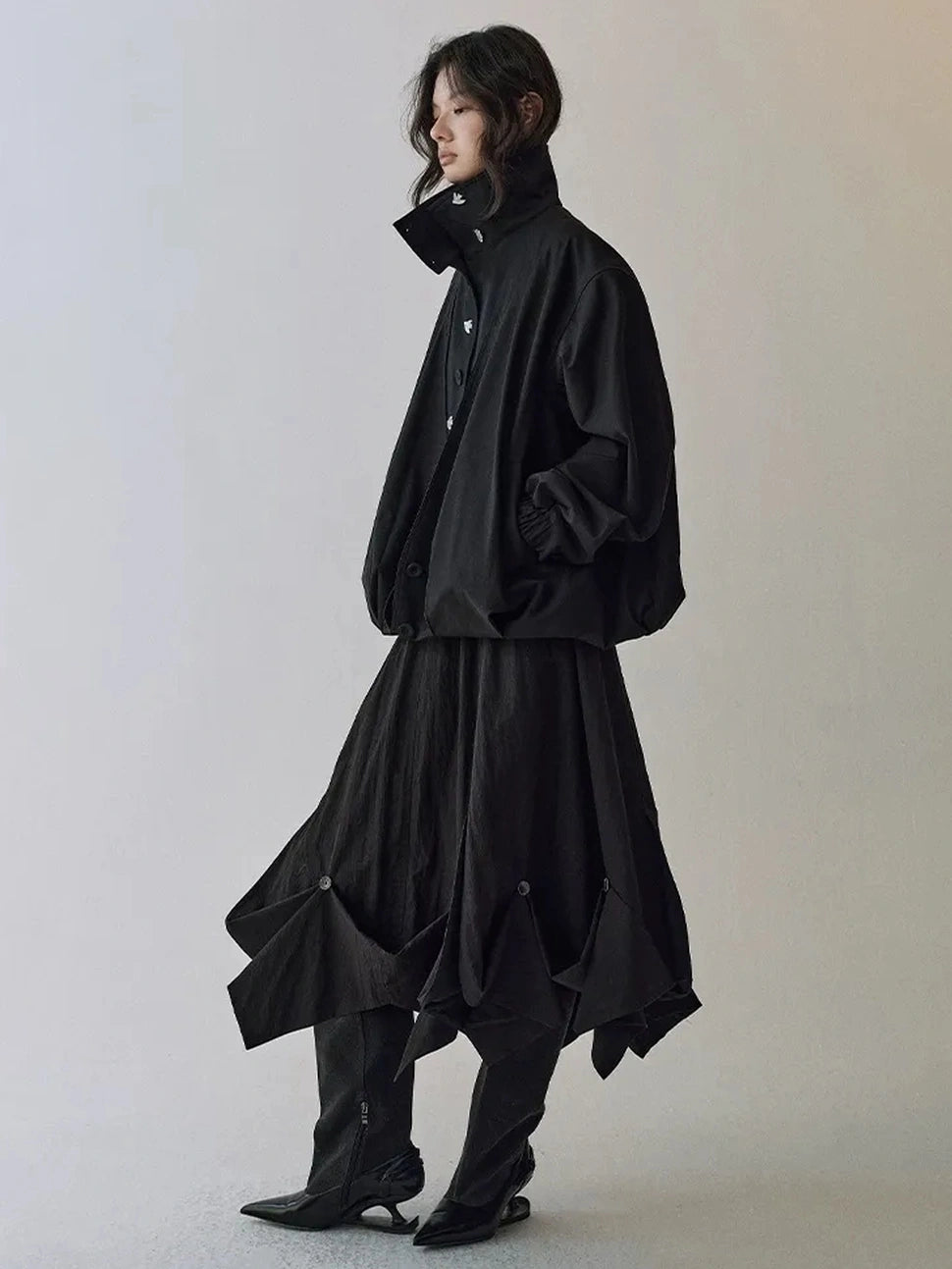 AnnoMundi Pleated Deconstructed Workwear Jacket Jacket