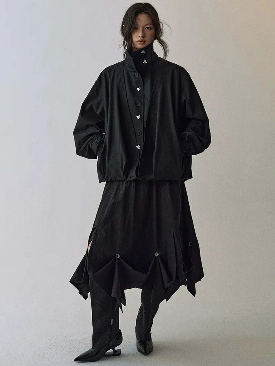 AnnoMundi Pleated Deconstructed Workwear Jacket Jacket