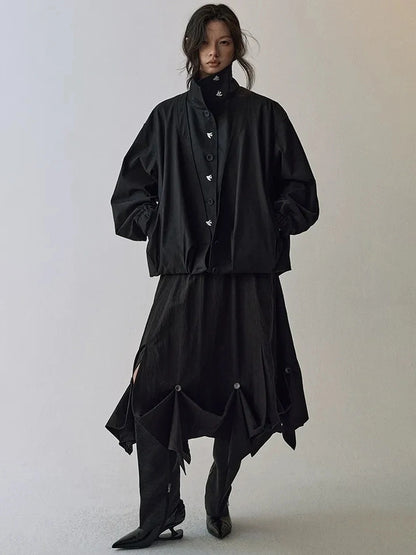 AnnoMundi Pleated Deconstructed Workwear Jacket Jacket
