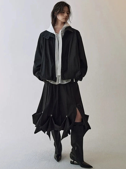 AnnoMundi Pleated Deconstructed Workwear Jacket Jacket