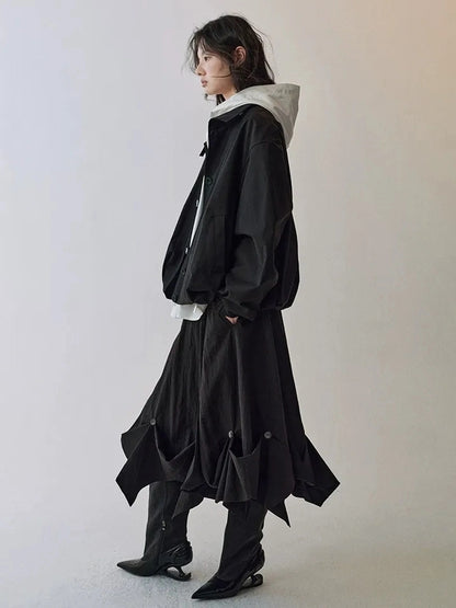 AnnoMundi Pleated Deconstructed Workwear Jacket Jacket