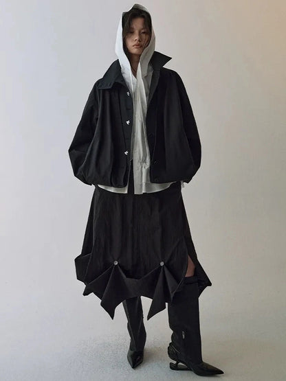 AnnoMundi Pleated Deconstructed Workwear Jacket Jacket
