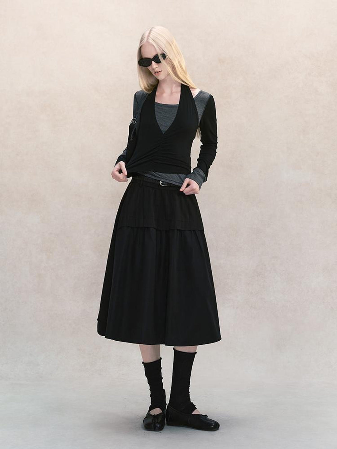AnnoMundi Pleated Paneled A Line Women&