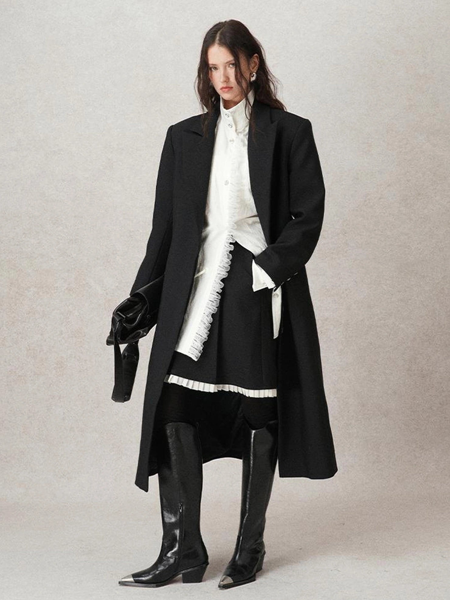 AnnoMundi Pleated Trim Blazer Mini Skirt Skirt