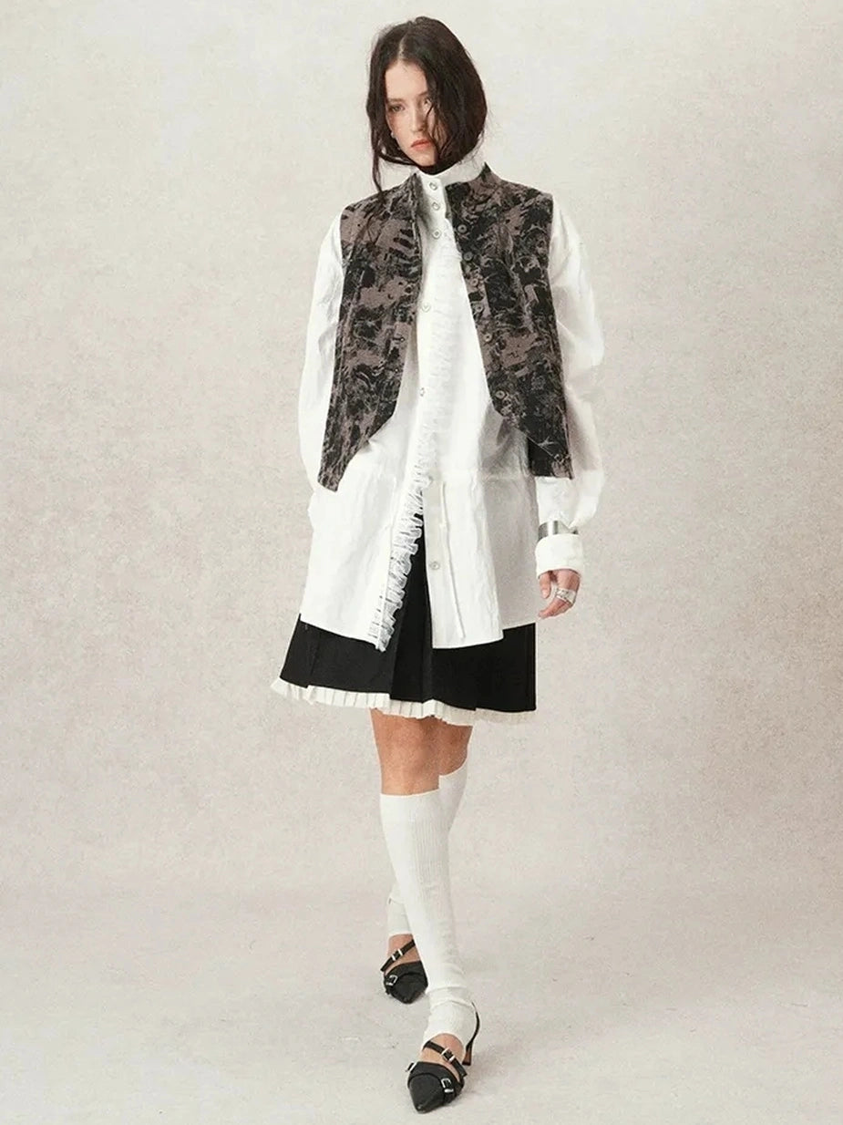 AnnoMundi Pleated Trim Blazer Mini Skirt Skirt