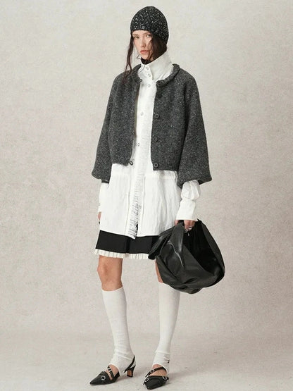 AnnoMundi Pleated Trim Blazer Mini Skirt Skirt