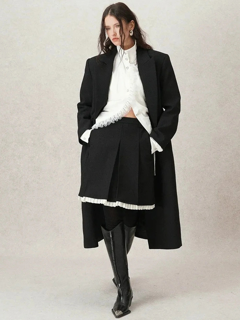 AnnoMundi Pleated Trim Blazer Mini Skirt Skirt