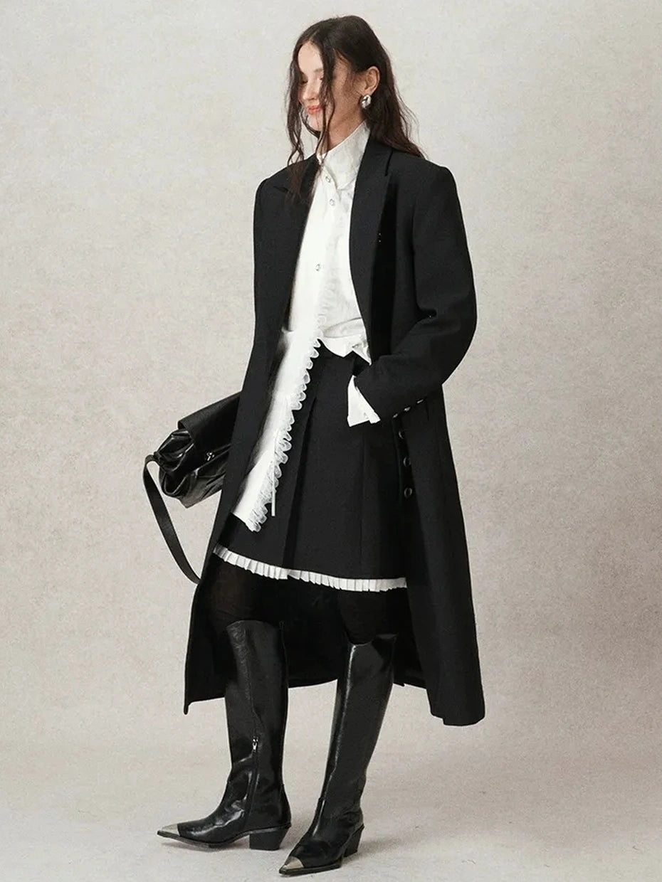 AnnoMundi Pleated Trim Blazer Mini Skirt Skirt