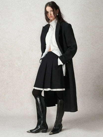 AnnoMundi Pleated Trim Blazer Mini Skirt Skirt