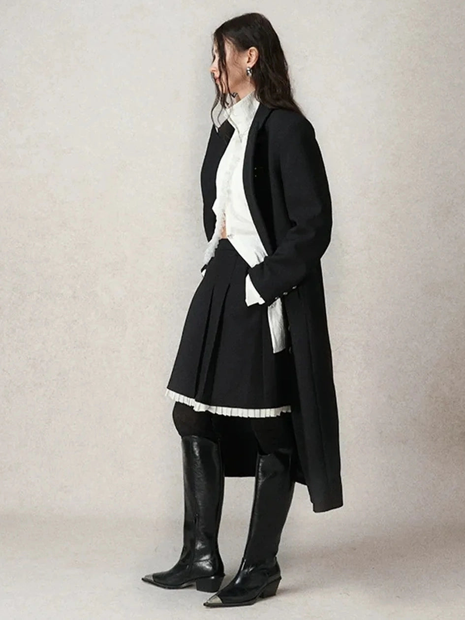 AnnoMundi Pleated Trim Blazer Mini Skirt Skirt