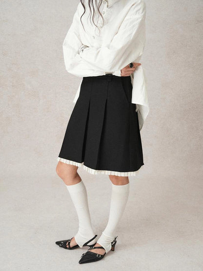 AnnoMundi Pleated Trim Blazer Mini Skirt Skirt