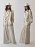 AnnoMundi Pleated Wide Leg Trousers With Dual Waist