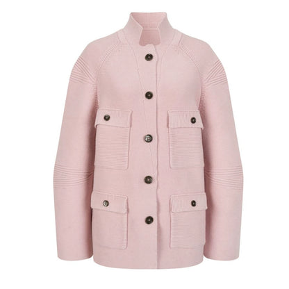 AnnoMundi_Relaxed_Stand_Collar_Knit_Cardigan_Drop_Shoulder_Loose_Fit_MISSTT