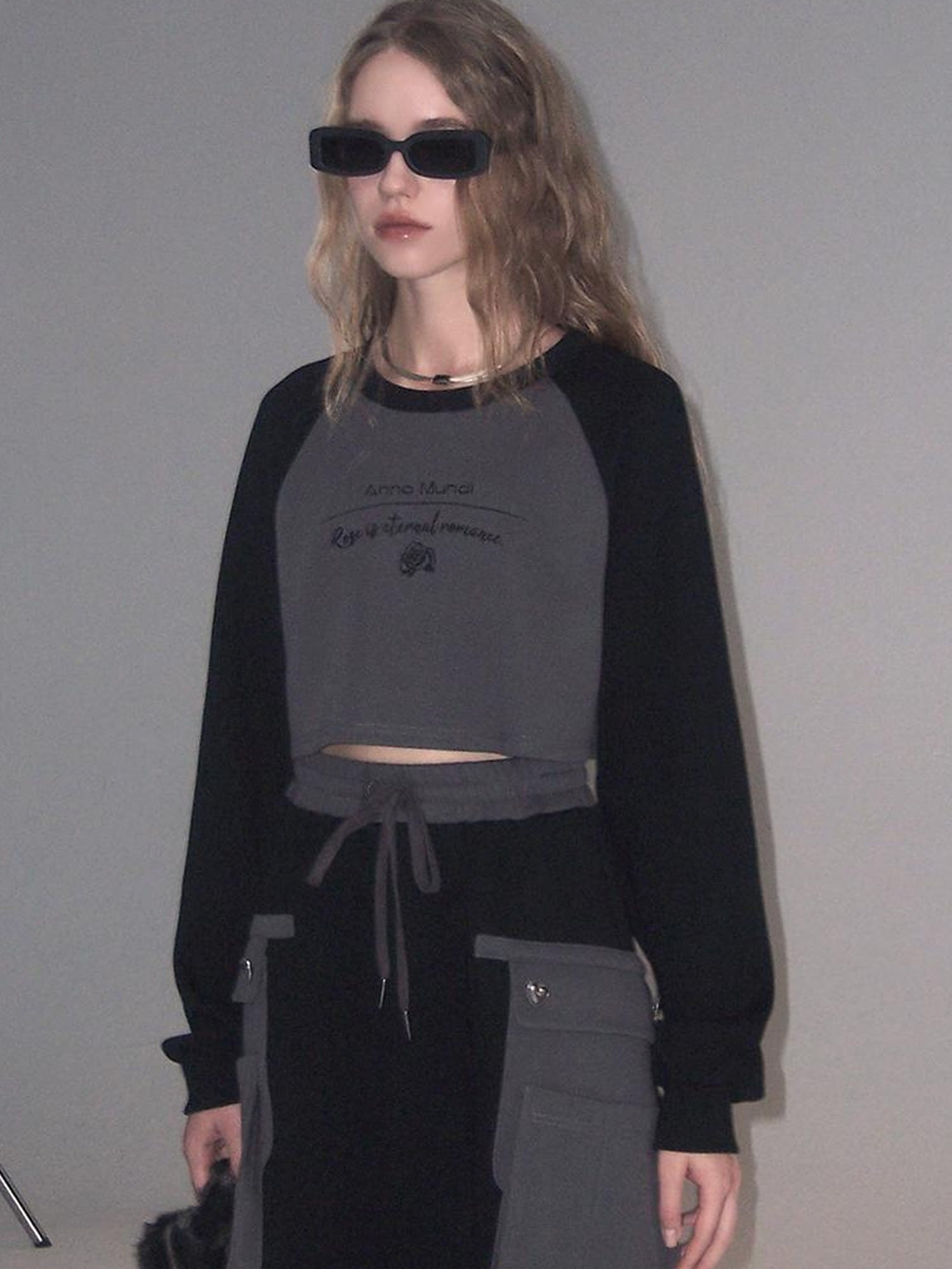 AnnoMundi Retro Color Block Hoodie And Skirt Set