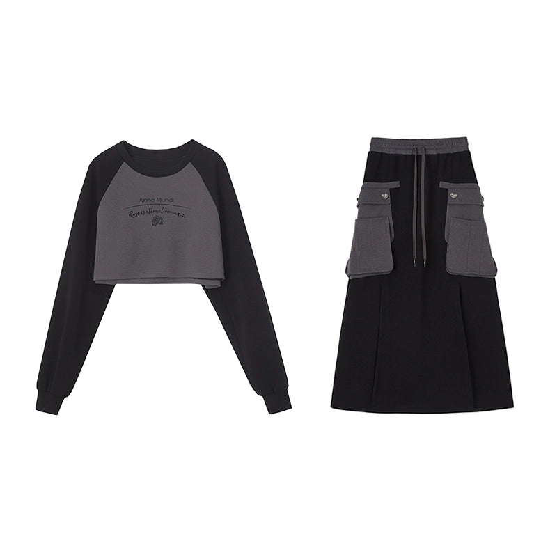 AnnoMundi_Retro_Color_Block_Hoodie_And_Skirt_Set_MISSTT