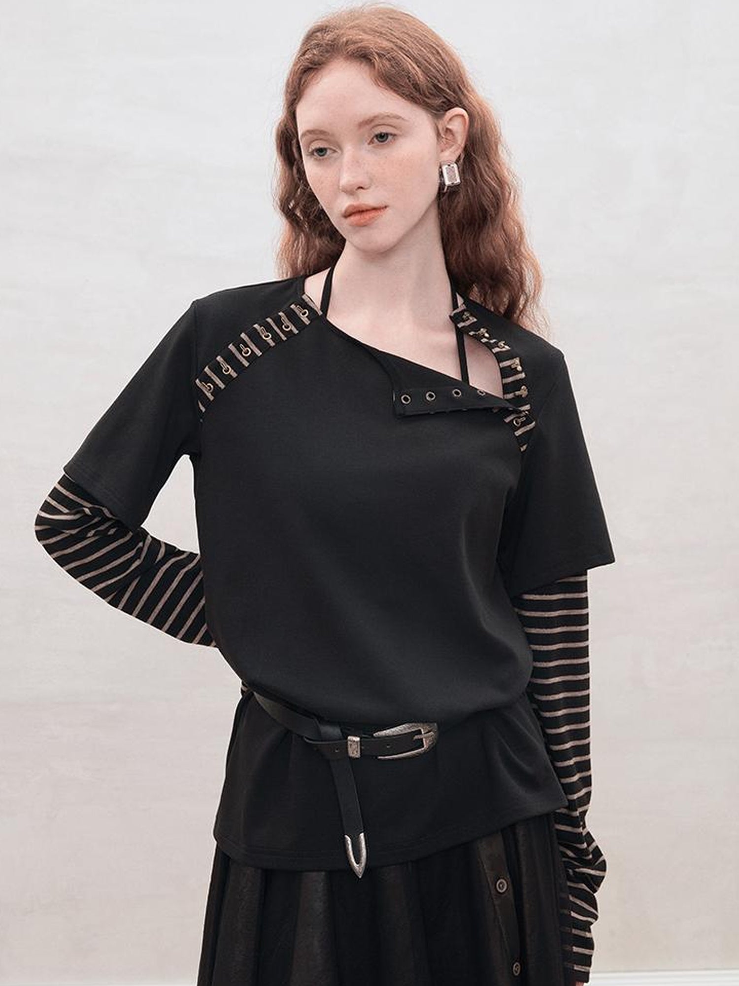 AnnoMundi Retro Stripe Hook Knit Tee
