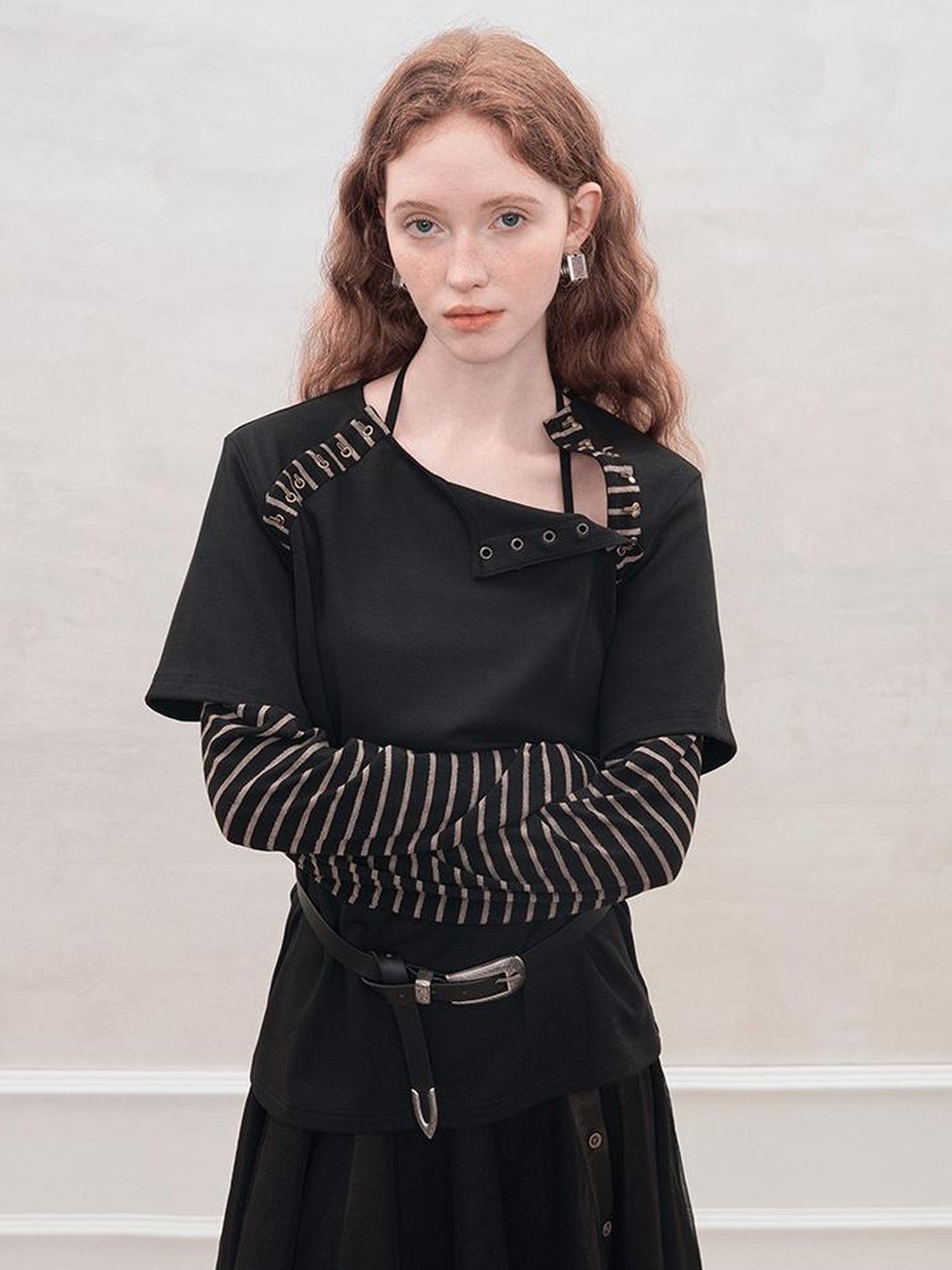 AnnoMundi Retro Stripe Hook Knit Tee