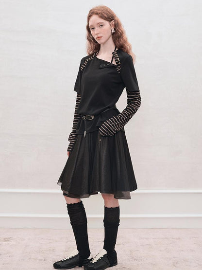 AnnoMundi Retro Stripe Hook Knit Tee