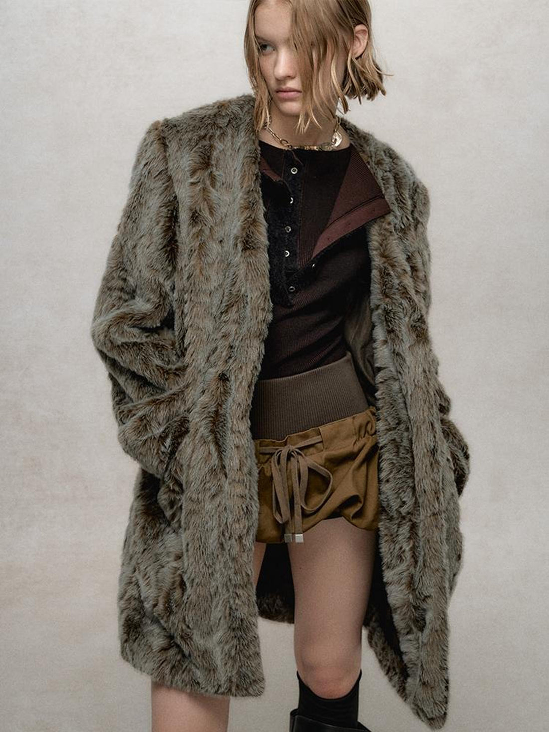AnnoMundi Reversible Trench Coat With Contrast Collar