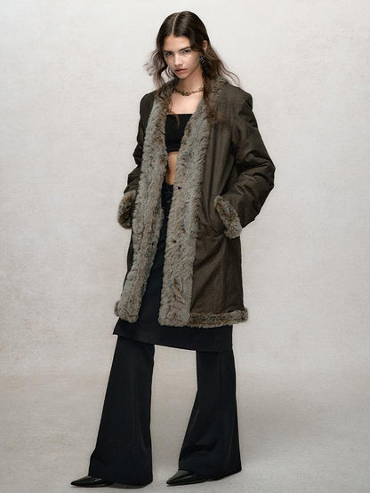 AnnoMundi Reversible Trench Coat With Contrast Collar