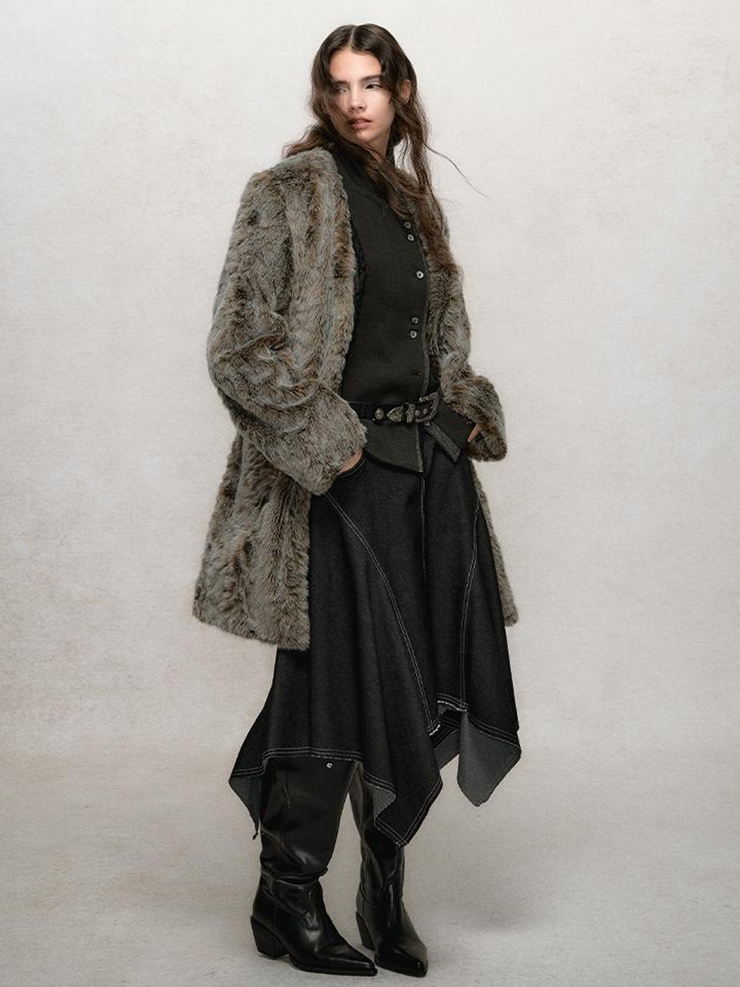AnnoMundi Reversible Trench Coat With Contrast Collar