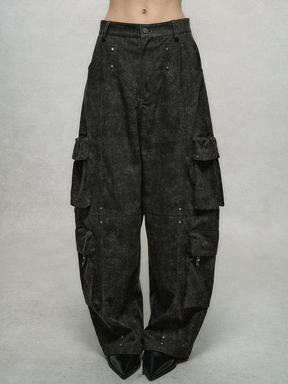 AnnoMundi Rivet Detail Cargo Pants With Punk Retro Style
