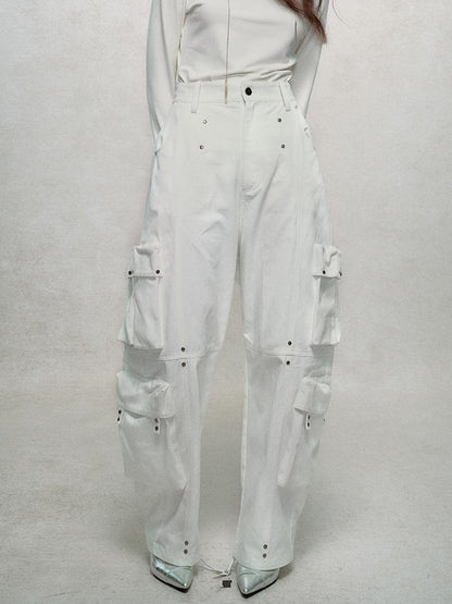 AnnoMundi Rivet Detail Cargo Pants With Punk Retro Style