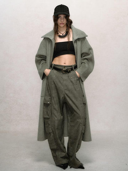 AnnoMundi Rivet Detail Cargo Pants With Punk Retro Style