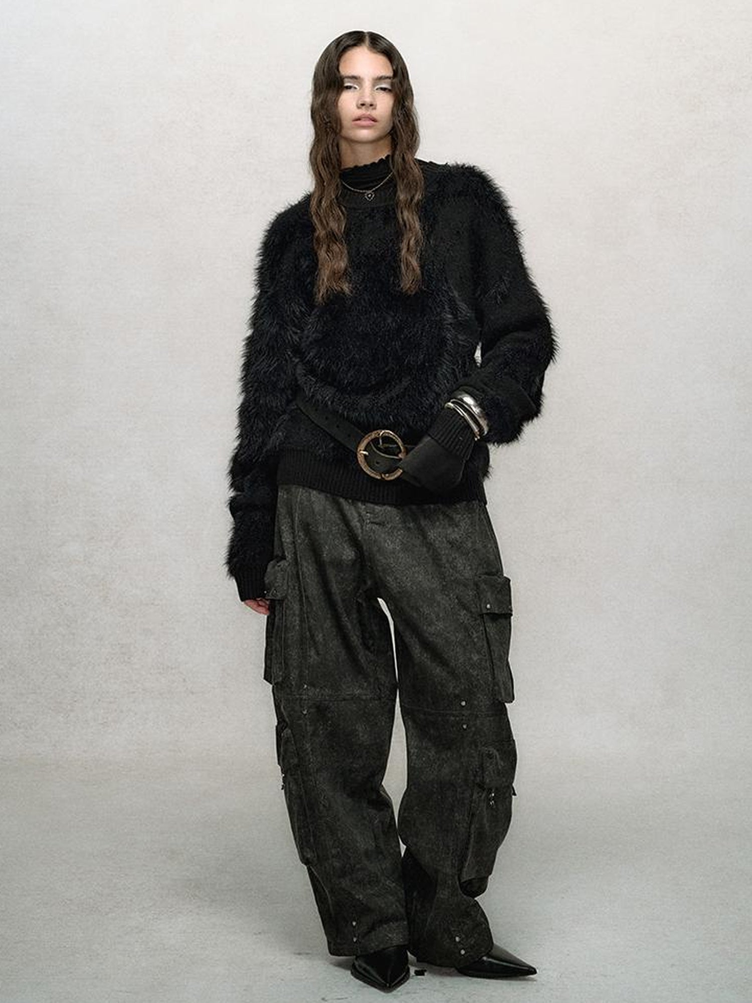 AnnoMundi Rivet Detail Cargo Pants With Punk Retro Style