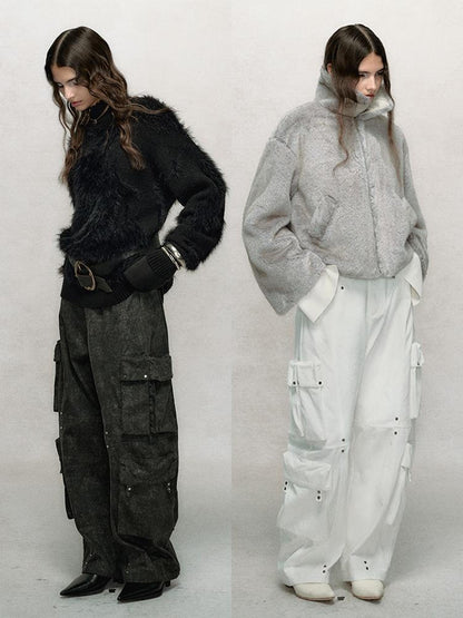 AnnoMundi Rivet Detail Cargo Pants With Punk Retro Style