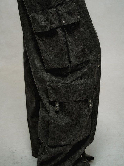 AnnoMundi Rivet Detail Cargo Pants With Punk Retro Style