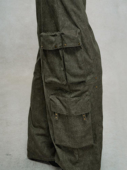 AnnoMundi Rivet Detail Cargo Pants With Punk Retro Style