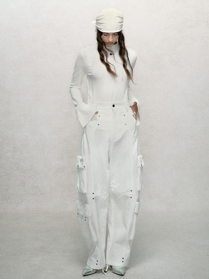 AnnoMundi Rivet Detail Cargo Pants With Punk Retro Style