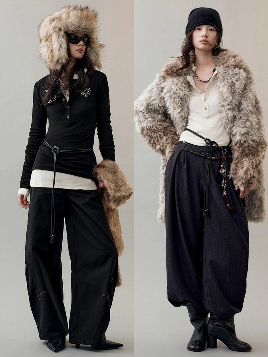 AnnoMundi Rooted Wings Embroidered V-neck T-shirt Long Sleeve T-shirt