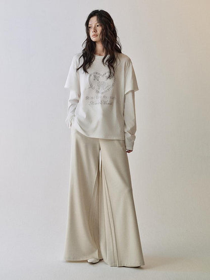 AnnoMundi Rose Embroidered Layered T Shirt