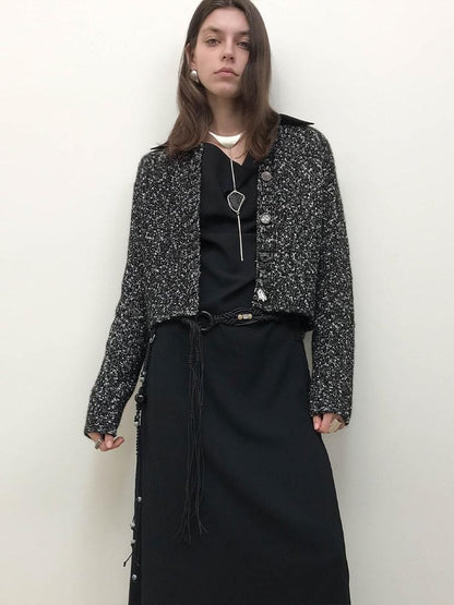 AnnoMundi Round Neck Short Slouchy Single Button Women&