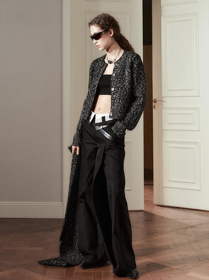 AnnoMundi Sanyu Inspired Flared Trousers With Folded Waist