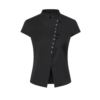 AnnoMundi_Satin_Embroidered_Mandarin_Collar_Asymmetrical_Placket_Women&