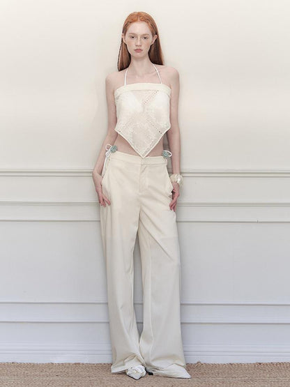 AnnoMundi Sculpted Sheath Trousers With Detachable Lace