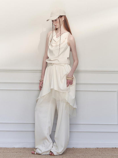 AnnoMundi Sculpted Sheath Trousers With Detachable Lace