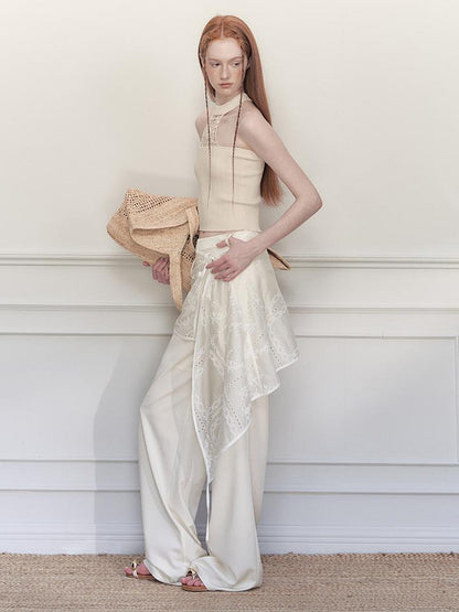 AnnoMundi Sculpted Sheath Trousers With Detachable Lace
