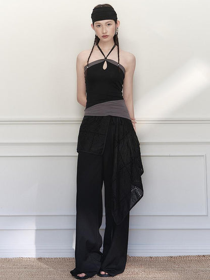 AnnoMundi Sculpted Sheath Trousers With Detachable Lace