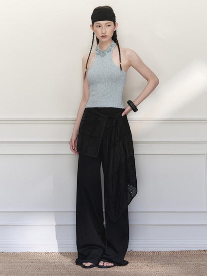 AnnoMundi Sculpted Sheath Trousers With Detachable Lace