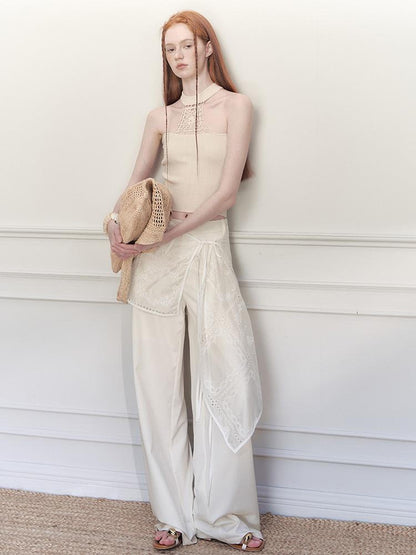 AnnoMundi Sculpted Sheath Trousers With Detachable Lace